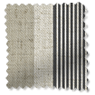 Brazen Stripe Linen Vintage Graphite Grey Roman Blind swatch image