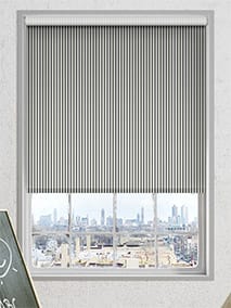 Candy Stripe Charcoal Roller Blind thumbnail image