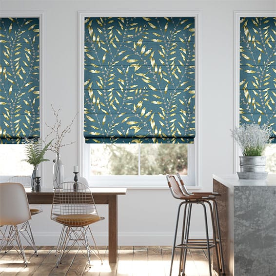 Chaconia Ink Roman Blind