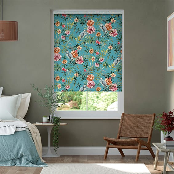 Choices Bella Heron Turquoise Roller Blind