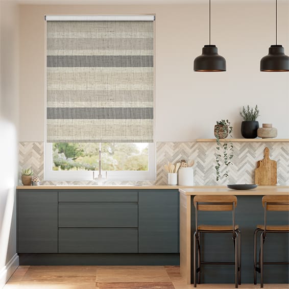 Choices Cardigan Stripe Linen Stone Roller Blind