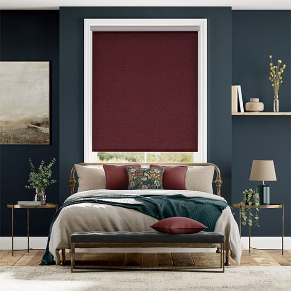 Choices Paleo Linen Ruby Red  Roller Blind