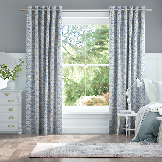 Clematis Ombre Blue Curtains | Blinds Online™