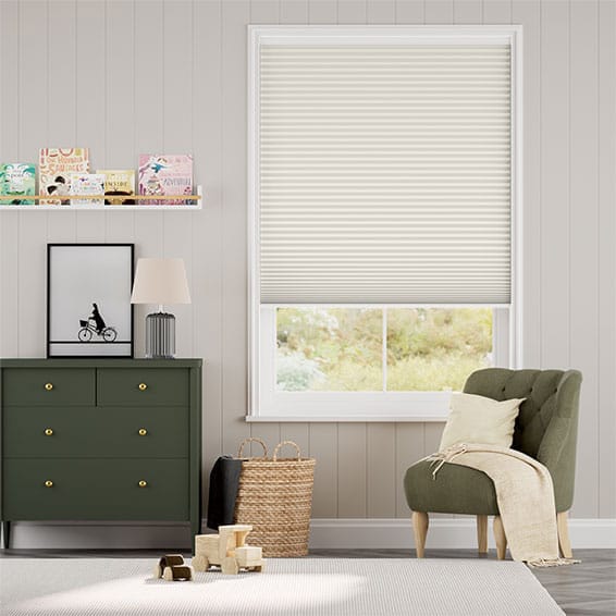 Double Thermal DuoShade Cordless Ivory Pleated Blind