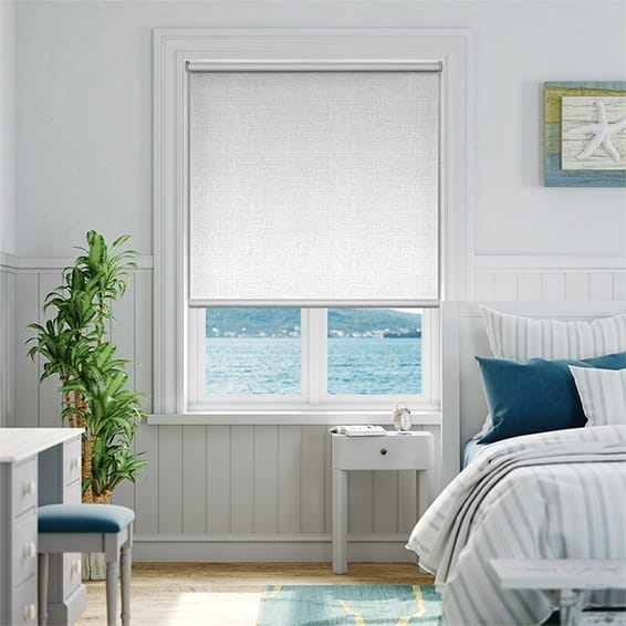 Express Twist2Fit Blockout Crystal White Roller Blind