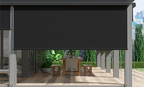 Electric Shade IT Blockout Black Outdoor Window Blind thumbnail image