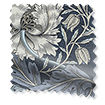 Electric William Morris Honeysuckle and Tulip Velvet Grey Blue Roman Blind swatch image