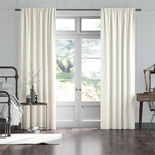 Elodie Classic White Curtains Curtains thumbnail image