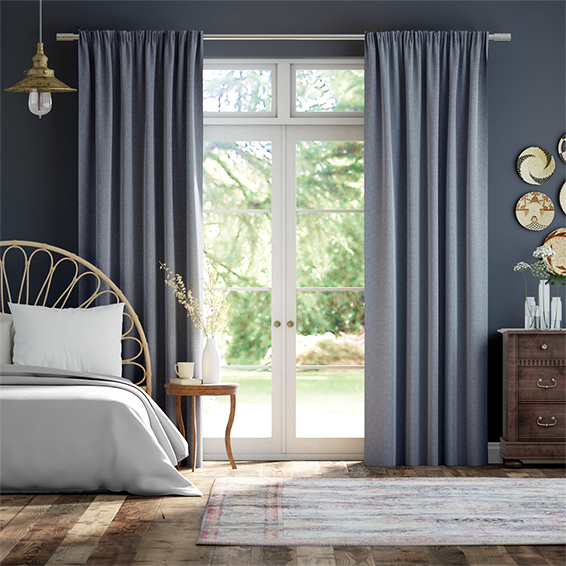 Encanto Shimmering Blue Curtains