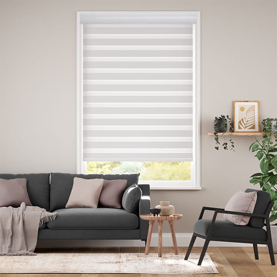 Enjoy Light Grey  Zebra Roller Blind