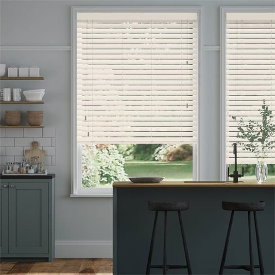 Express Parchment Timber Style Venetian Blind - 50mm Slat