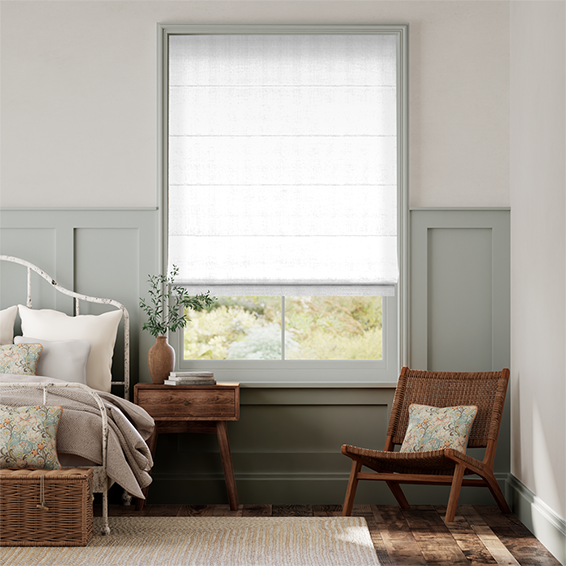 Electric Felicity True White Roman Blind