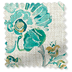 Floral Ink Linen Vintage Teal Curtains sample image