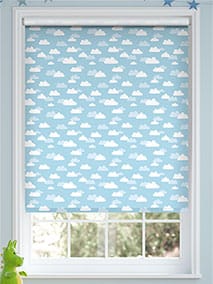 Fluffy Clouds Blockout Blue Roller Blind thumbnail image