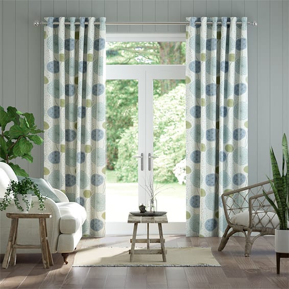 Gardenia Inky Blue Curtains