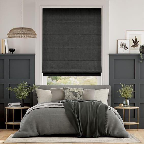 Harrow Charcoal Roman Blind