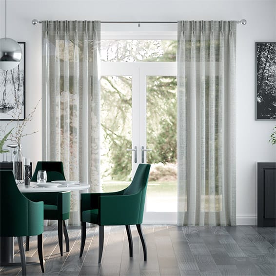 Ionian Voile Pigeon Grey Curtains