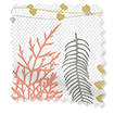 Leaf Stripe Soft Coral Roman Blind sample image