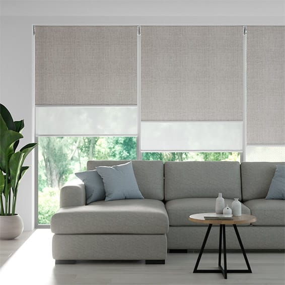 Twist2Fit Double Roller Moda Ash Grey Blind