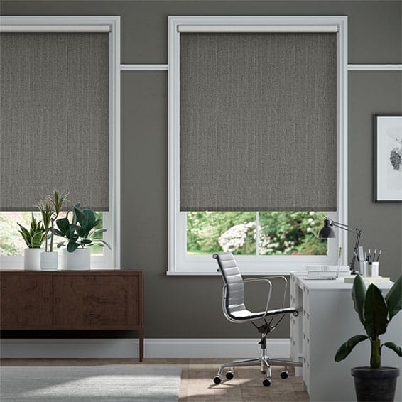 Choices Paleo Linen Charcoal  Roller Blind