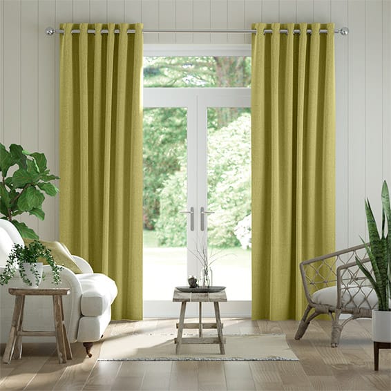 Paleo Linen Golden Apple Curtains