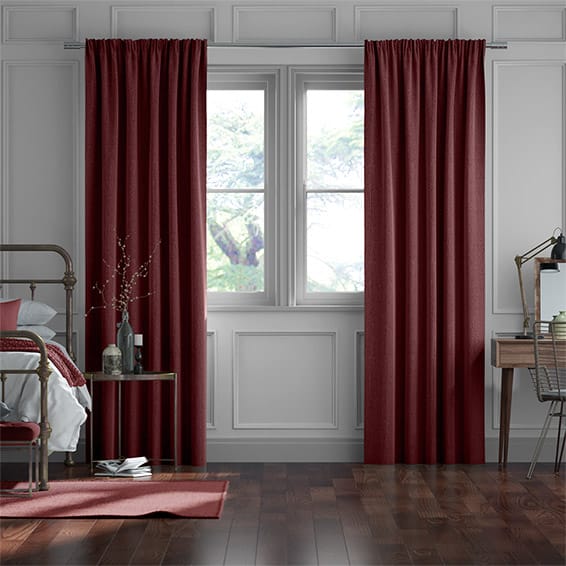 Paleo Linen Ruby Red Curtains 