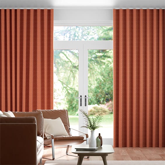 Berber Pumpkin S-Fold Curtains