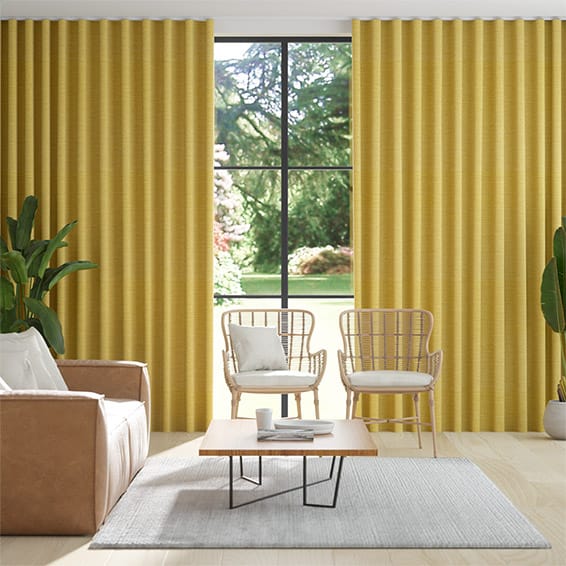 S-Fold Harrow Mimosa Gold Curtains