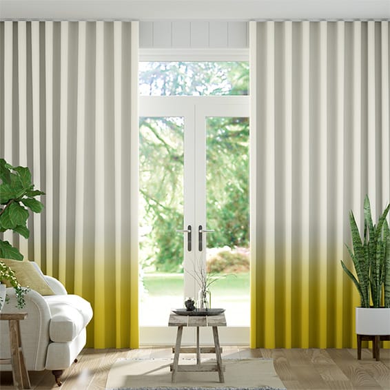 S-Fold Ombre Ochre Curtains