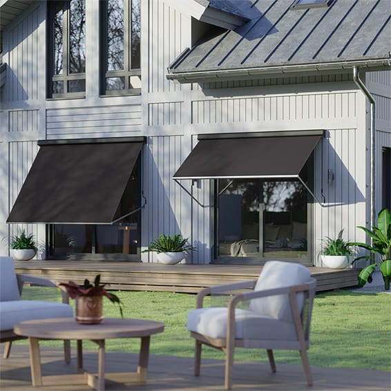 Shade IT Pepper Black and Grey Pivot Arm Awning