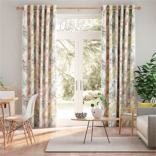 Shadow Leaf Linen Spice Curtains Curtains thumbnail image