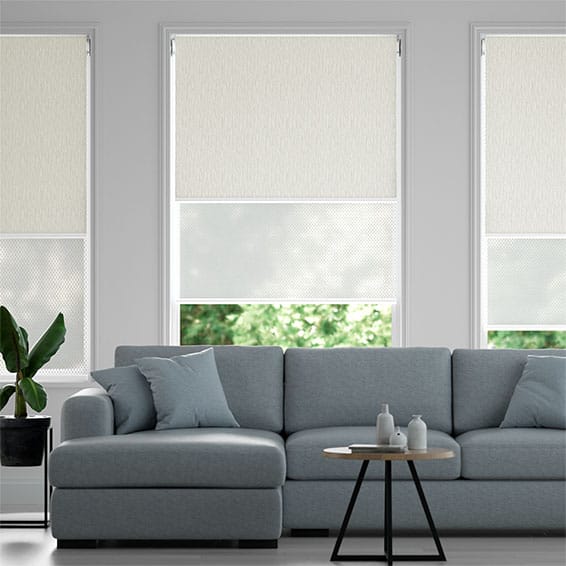Double Roller Static Ivory Blind