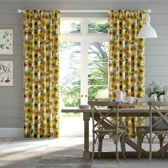 Sunflowers Yellow Curtains