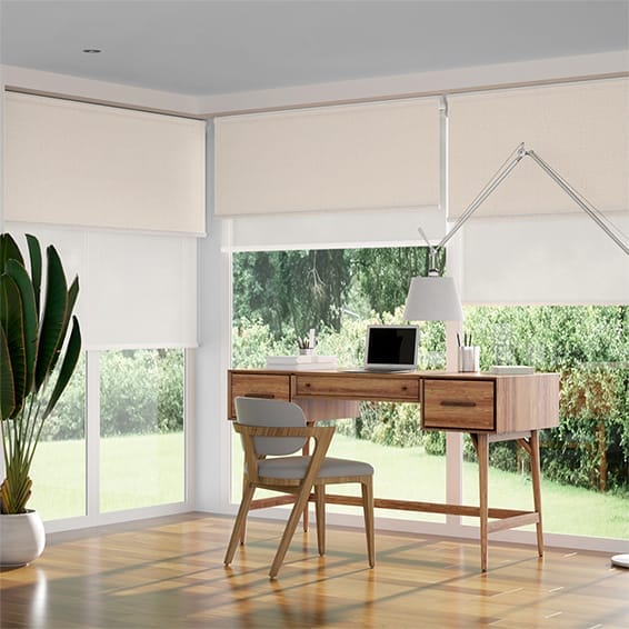 Twist2Fit Double Roller Titan Sandstone Blind