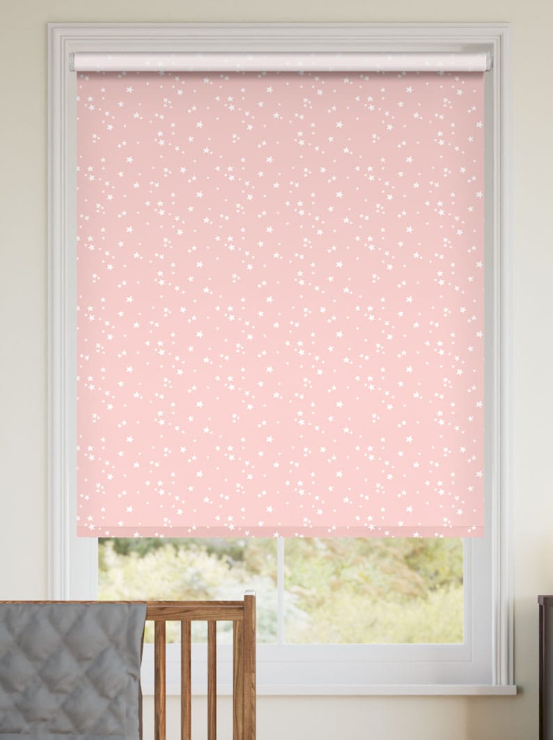Twinkling Stars Blockout Candyfloss Pink Roller Blind thumbnail image