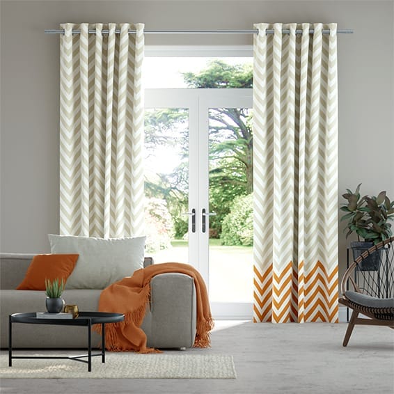 Vector Border Tangerine Curtains