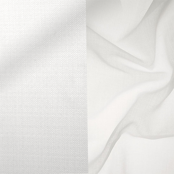 Double S-Fold Villa White & Snow Curtains | Blinds Online™