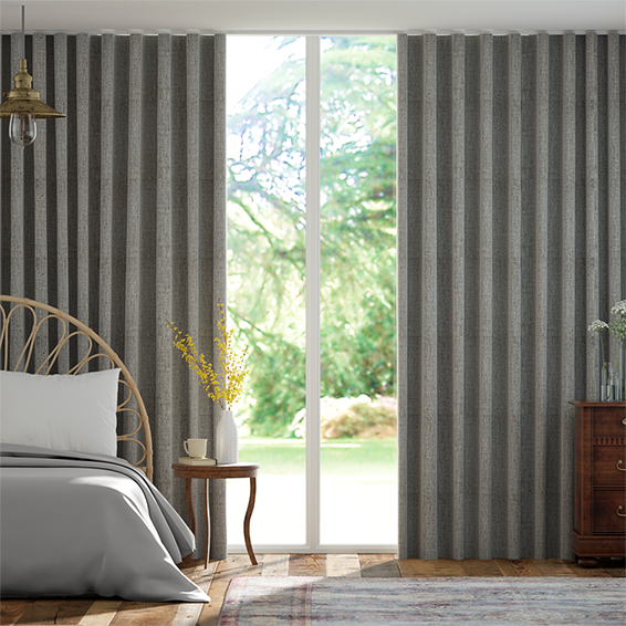 S-Fold Aldina Silver Curtains