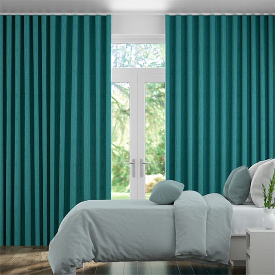 S-Fold Cavendish Caribbean Blue Curtains