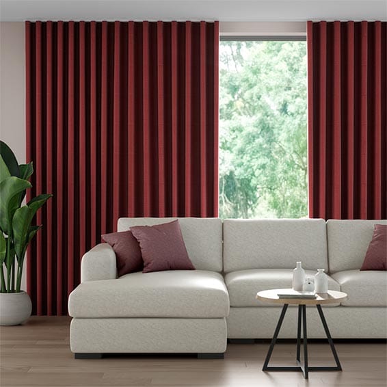 Chalfont Scarlet S-Fold Curtains
