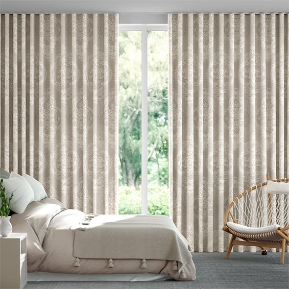 S-Fold Chantilly Natural Curtains