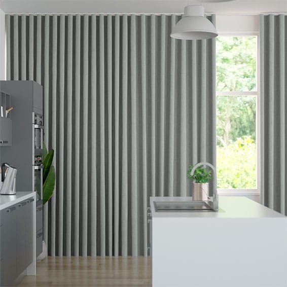 S-Fold Paleo Linen Elephant Grey Curtains