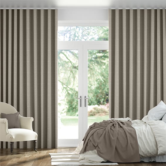 Lanura City Grey S-Fold Curtains