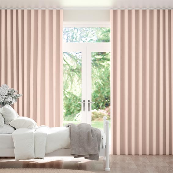 S-Fold Leyton Pale Pink Curtains