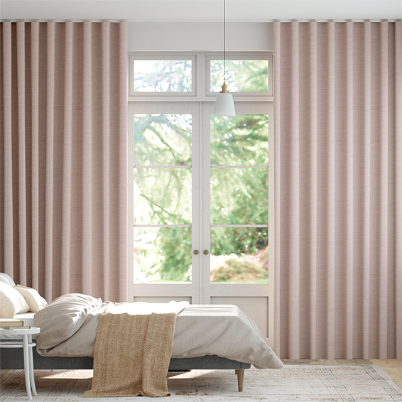 S-Fold Melton Dusky Pink Curtains