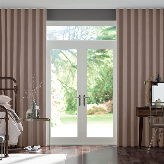 Paleo Linen Dusky Pink  S-Fold Curtains