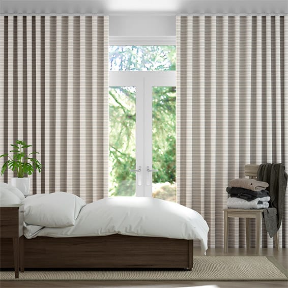 S-Fold Scandinavia Stripe Aqua Curtains