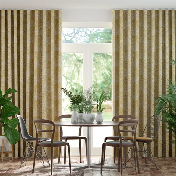 S-Fold William Morris Marigold Mimosa Curtains