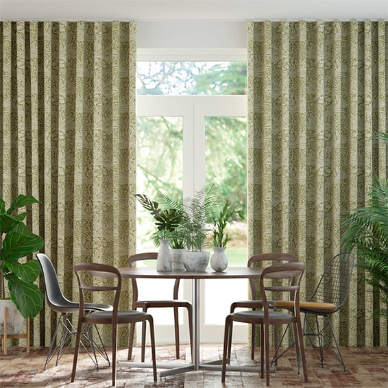 S-Fold William Morris Marigold Moss Curtains