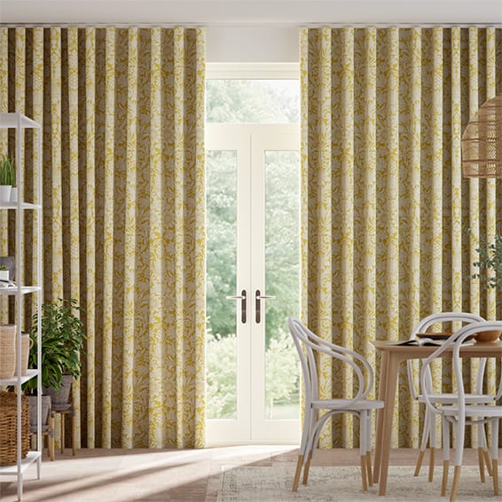 S-Fold William Morris Sunflower Honey Curtains